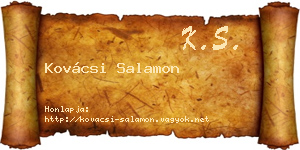 Kovácsi Salamon névjegykártya