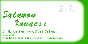 salamon kovacsi business card